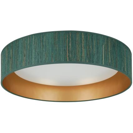 Brilagi - LED loftlampe dæmpbar VEGAS SHINE LED/24W/230V 3000/4000/6500K strå grøn/guldfarvet + fjernbetjening