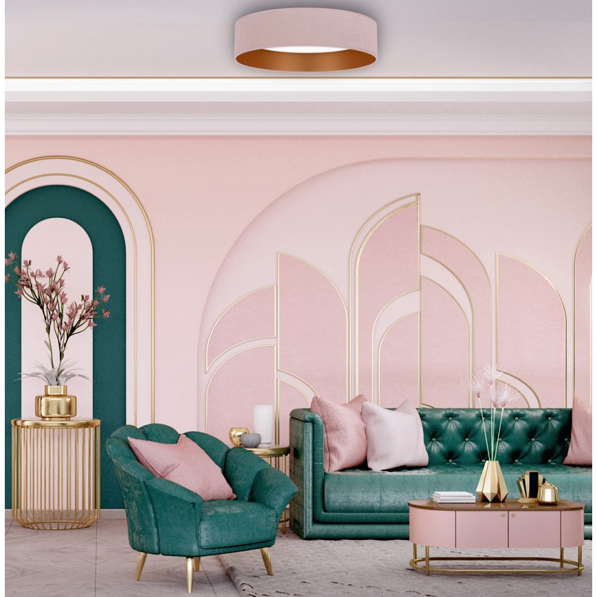 Brilagi - LED loftlampe dæmpbar VELVET SMART LED/24W/230V diam. 45 cm 2700-6500K Wi-Fi Tuya pink/guldfarvet + fjernbetjening