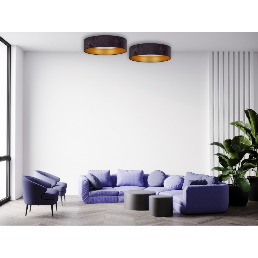 Brilagi - LED loftlampe dæmpbar VELVET SMART LED/36W/230V diam. 55 cm 2700-6500K Wi-Fi Tuya grå/guldfarvet + fjernbetjening