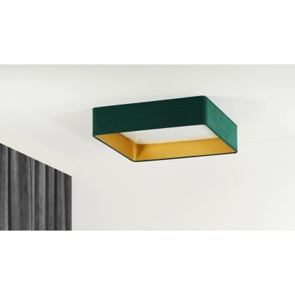 Brilagi - LED loftlampe dæmpbar VELVET SQUARE LED/24W/230V 3000/4000/6500K + fjernbetjening grøn