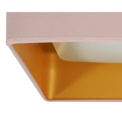 Brilagi - LED loftlampe dæmpbar VELVET SQUARE LED/24W/230V 3000/4000/6500K + fjernbetjening lyserød