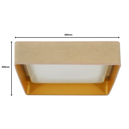 Brilagi - LED loftlampe dæmpbar VELVET SQUARE SMART LED/36W/230V 2700-6500K Wi-Fi Tuya + fjernbetjening beige