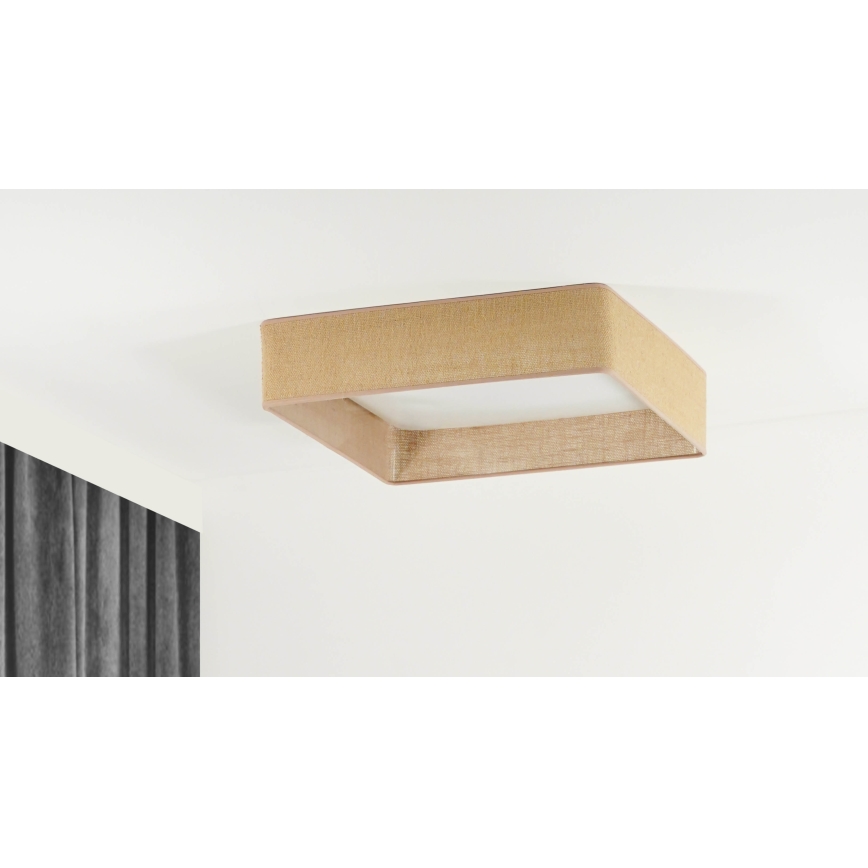 Brilagi - LED loftlampe dæmpbar VELVET SQUARE SMART LED/36W/230V 2700-6500K Wi-Fi Tuya + fjernbetjening brun