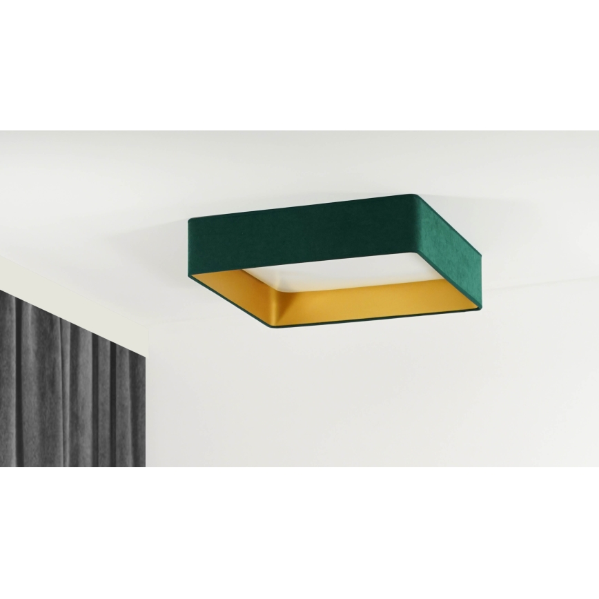 Brilagi - LED loftlampe dæmpbar VELVET SQUARE SMART LED/36W/230V 2700-6500K Wi-Fi Tuya + fjernbetjening grøn