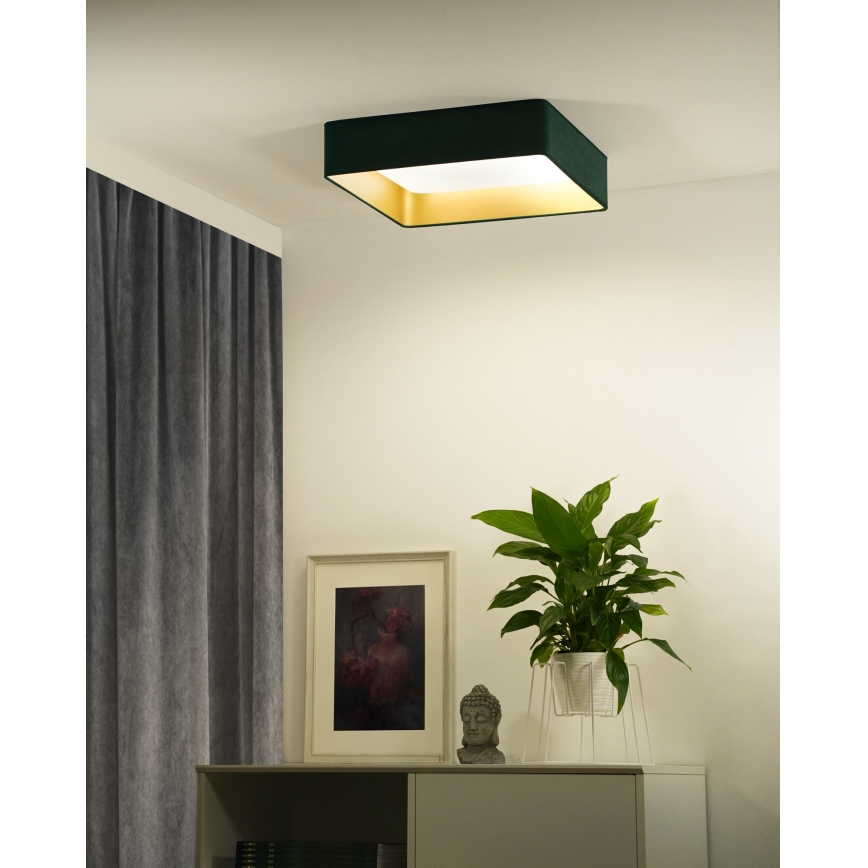 Brilagi - LED loftlampe dæmpbar VELVET SQUARE SMART LED/36W/230V 2700-6500K Wi-Fi Tuya + fjernbetjening grøn