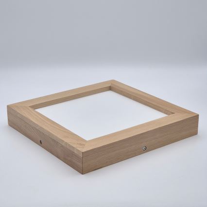 Brilagi - LED loftlampe til badeværelse dæmpbar WOODY FRAME LED/24W/230V eg 30x30 cm 3000-6000K IP44 + fjernbetjening