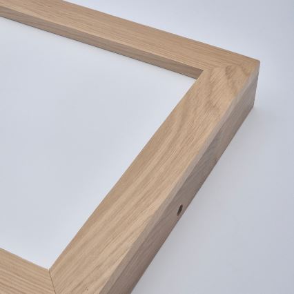 Brilagi - LED loftlampe til badeværelse dæmpbar WOODY FRAME LED/24W/230V eg 30x30 cm 3000-6000K IP44 + fjernbetjening