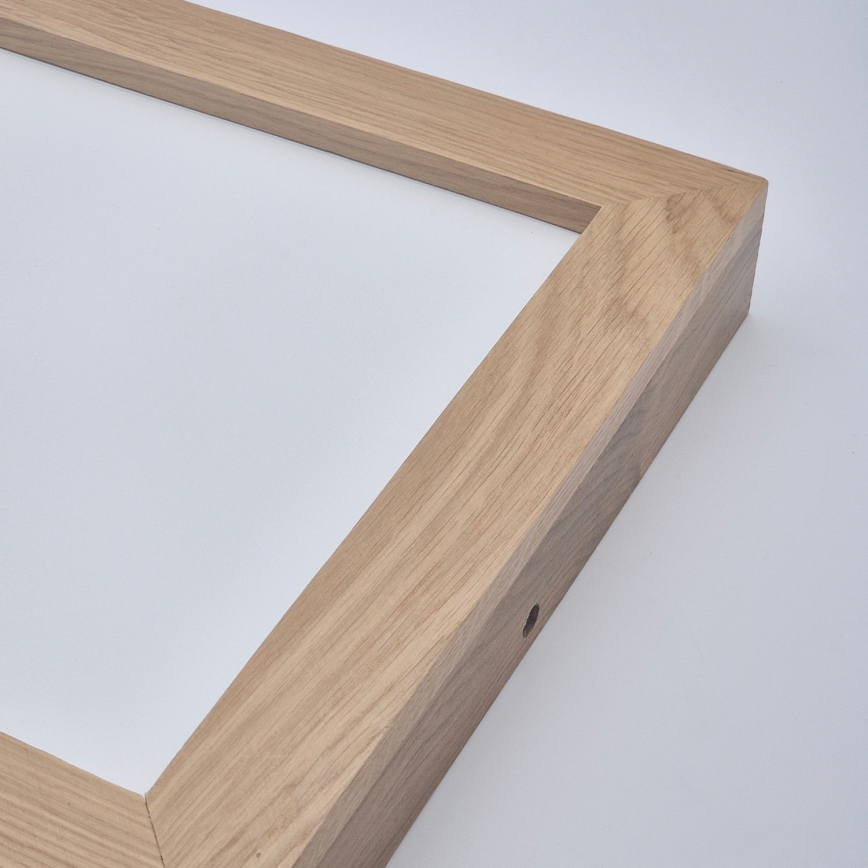 Brilagi - LED loftlampe til badeværelse dæmpbar WOODY FRAME LED/24W/230V eg 30x30 cm 3000-6000K IP44 + fjernbetjening