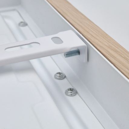 Brilagi - LED loftlampe til badeværelse dæmpbar WOODY FRAME LED/24W/230V eg 30x30 cm 3000-6000K IP44 + fjernbetjening