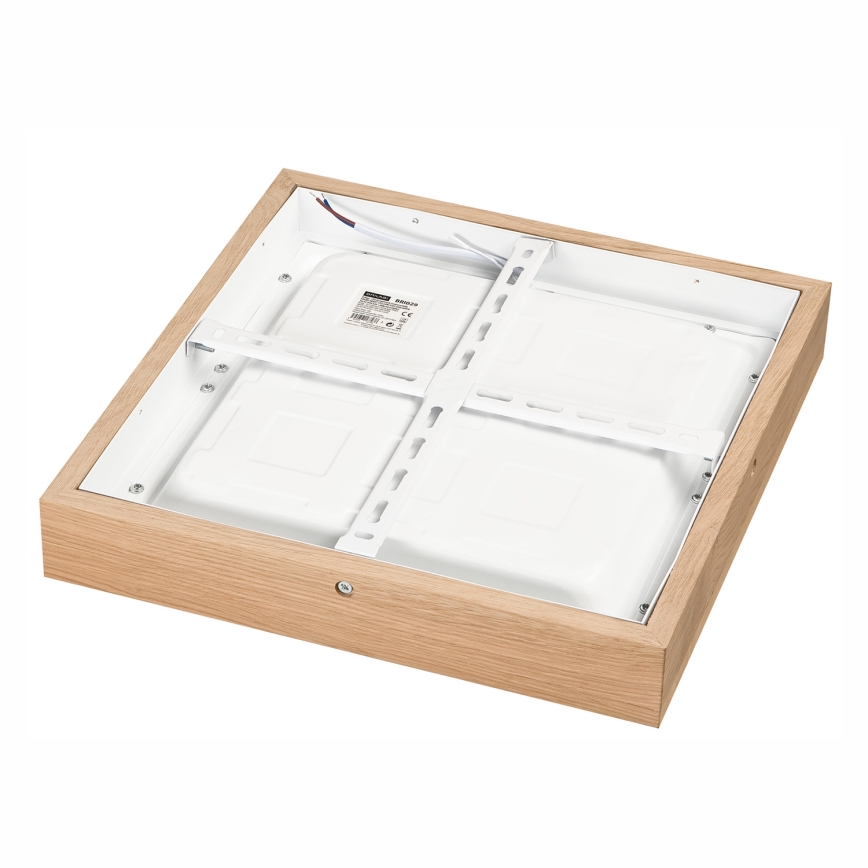 Brilagi - LED loftlampe til badeværelse dæmpbar WOODY FRAME LED/24W/230V eg 30x30 cm 3000-6000K IP44 + fjernbetjening