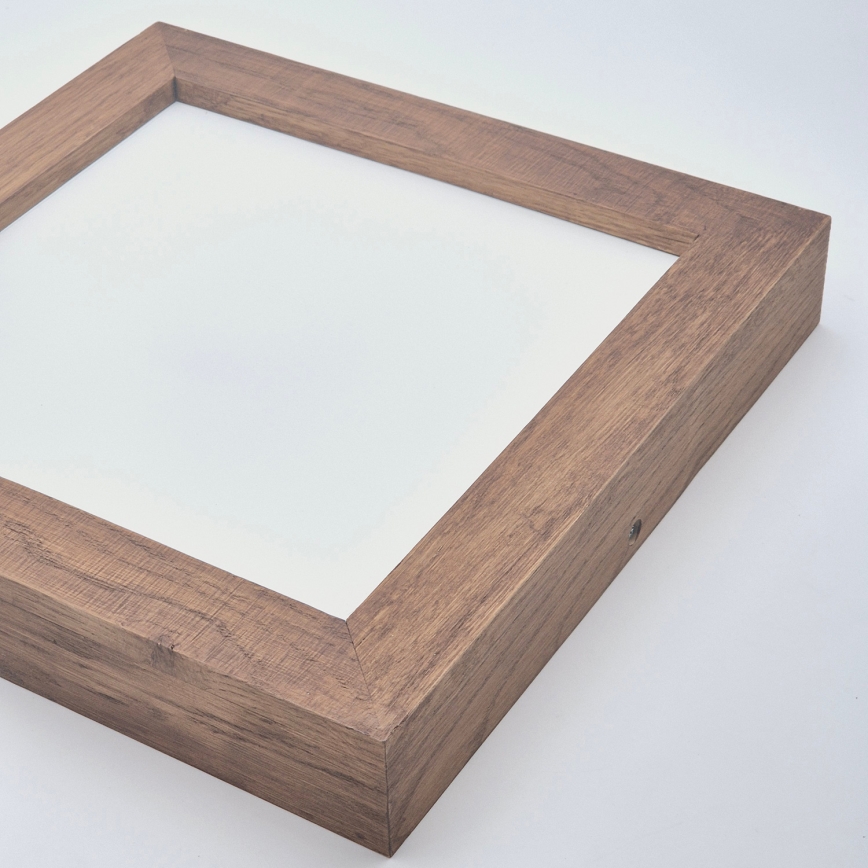 Brilagi - LED loftlampe til badeværelse dæmpbar WOODY FRAME LED/24W/230V eg kirsebær 30x30 cm 3000-6000K IP44 + fjernbetjening