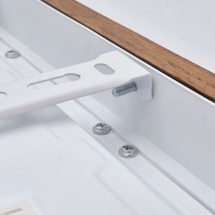 Brilagi - LED loftlampe til badeværelse dæmpbar WOODY FRAME LED/24W/230V eg kirsebær 30x30 cm 3000-6000K IP44 + fjernbetjening