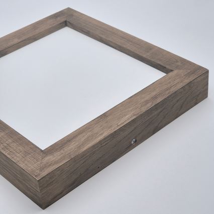 Brilagi - LED loftlampe til badeværelse dæmpbar WOODY FRAME LED/24W/230V eg 30x30 cm 3000-6000K IP44 + fjernbetjening