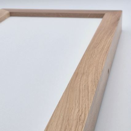 Brilagi - LED loftlampe til badeværelse dæmpbar WOODY FRAME LED/50W/230V eg 120x30 cm 3000-6000K IP44 + fjernbetjening