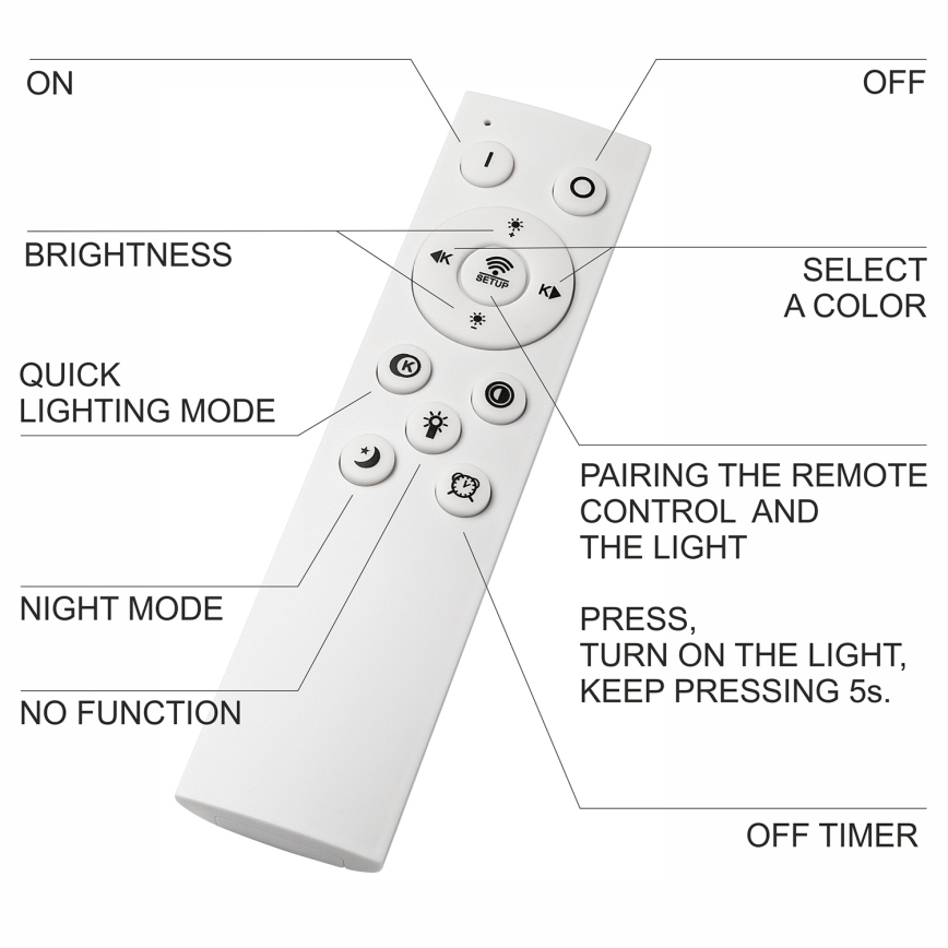 Brilagi - LED loftlampe til badeværelse dæmpbar WOODY FRAME LED/50W/230V eg 120x30 cm 3000-6000K IP44 + fjernbetjening