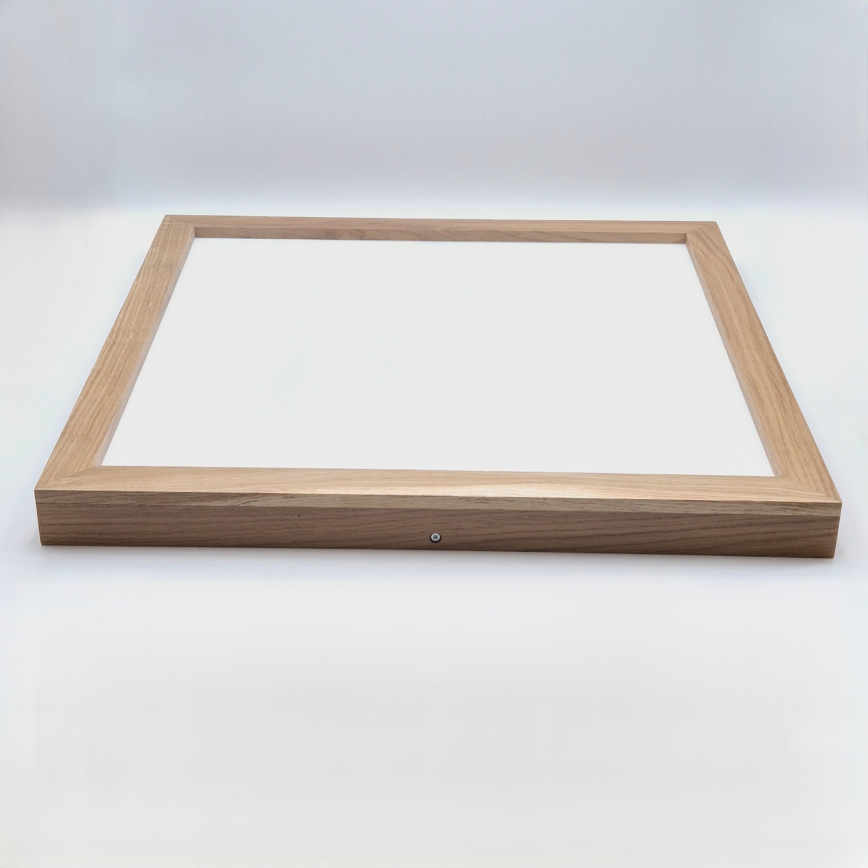 Brilagi - LED loftlampe til badeværelse dæmpbar WOODY FRAME LED/50W/230V eg 60x60 cm 3000-6000K IP44 + fjernbetjening