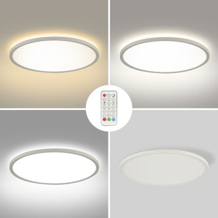 Brilagi - LED loftlampe m. RGBW-farver dæmpbar ULTRA SLIM LED/18W/230V 2700-6500K diameter 30 cm hvid + fjernbetjening