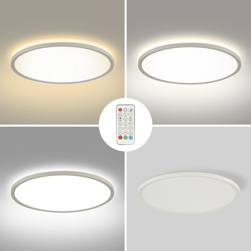 Brilagi - LED loftlampe m. RGBW-farver dæmpbar ULTRA SLIM LED/18W/230V 2700-6500K diameter 30 cm hvid + fjernbetjening