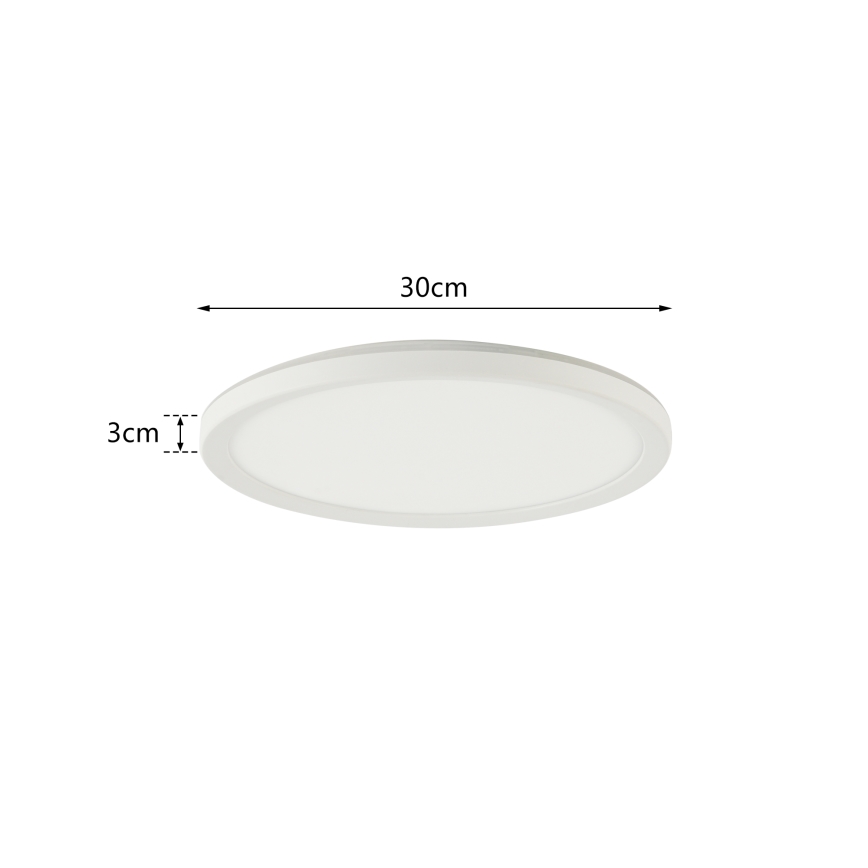 Brilagi - LED loftlampe m. RGBW-farver dæmpbar ULTRA SLIM LED/18W/230V 2700-6500K diameter 30 cm hvid + fjernbetjening