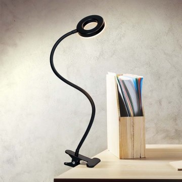 Brilagi - LED lampe med klemme dæmpbar ORBELA LED/8W/230V 3000/4000/5000K sort
