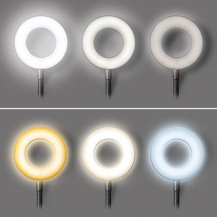 Brilagi - LED lampe med klemme dæmpbar ORBELA LED/8W/230V 3000/4000/5000K sort
