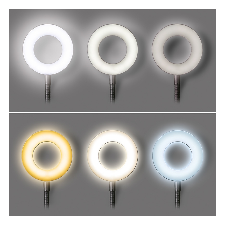 Brilagi - LED lampe med klemme dæmpbar ORBELA LED/8W/230V 3000/4000/5000K sort