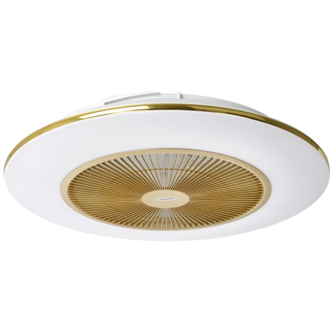 Brilagi - LED lampe med ventilator AURA LED/38W/230V guldfarvet + fjernbetjening | Lampemani