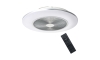 Brilagi - LED lampe med ventilator dæmpbar AURA LED/38W/230V 3000-6000K sølvfarvet + fjernbetjening