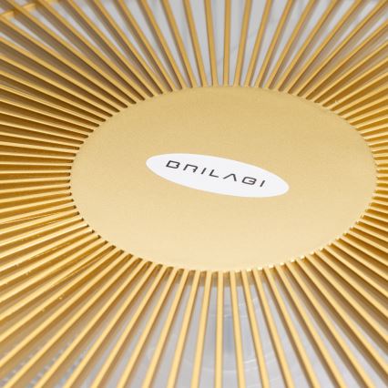 Brilagi - LED lampe med ventilator dæmpbar AURA LED/38W/230V 3000-6000K guldfarvet + fjernbetjening