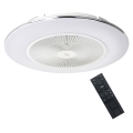 Brilagi - LED lampe med ventilator dæmpbar AURA LED/38W/230V hvid + fjernbetjening
