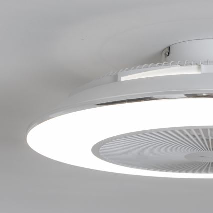 Brilagi - LED lampe med ventilator dæmpbar AURA LED/38W/230V hvid + fjernbetjening