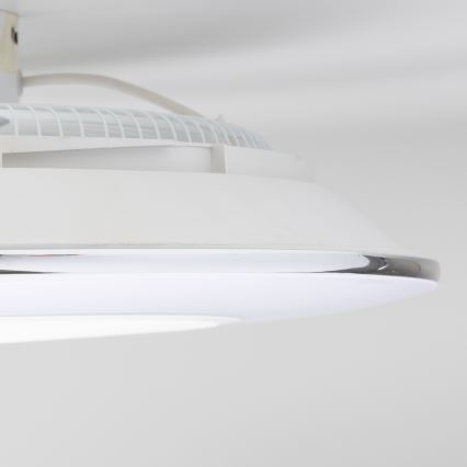 Brilagi - LED lampe med ventilator dæmpbar AURA LED/38W/230V hvid + fjernbetjening