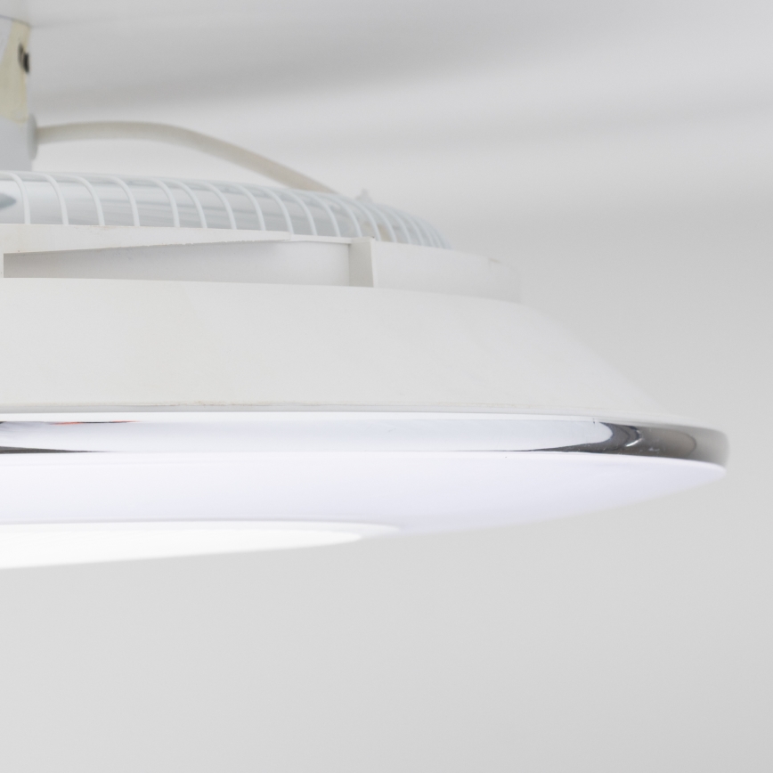 Brilagi - LED lampe med ventilator dæmpbar AURA LED/38W/230V hvid + fjernbetjening