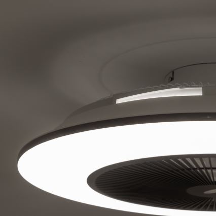 Brilagi - LED lampe med ventilator dæmpbar AURA LED/38W/230V 3000-6000K sort + fjernbetjening