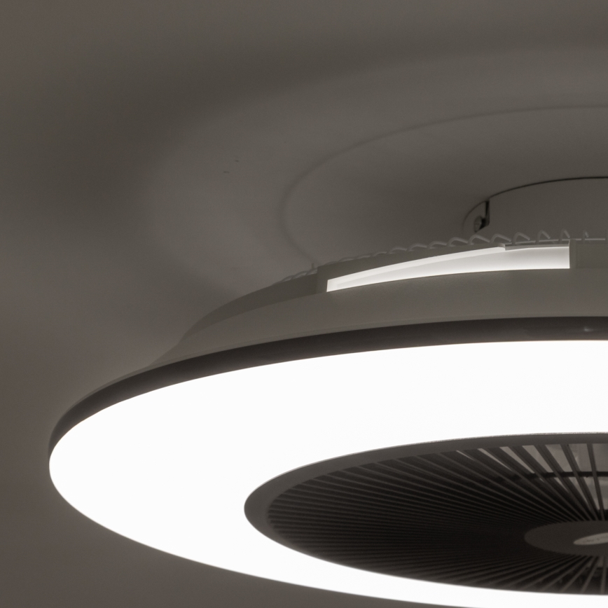 Brilagi - LED lampe med ventilator dæmpbar AURA LED/38W/230V 3000-6000K sort + fjernbetjening