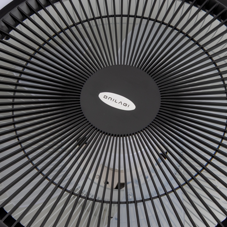 Brilagi - LED lampe med ventilator dæmpbar AURA LED/38W/230V 3000-6000K sort + fjernbetjening