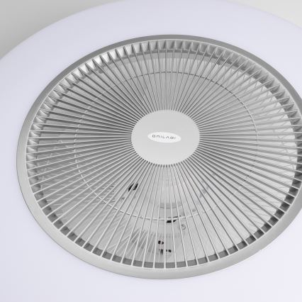 Brilagi - LED lampe med ventilator dæmpbar AURA LED/38W/230V 3000-6000K sølvfarvet + fjernbetjening