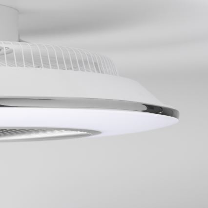 Brilagi - LED lampe med ventilator dæmpbar AURA LED/38W/230V 3000-6000K sølvfarvet + fjernbetjening