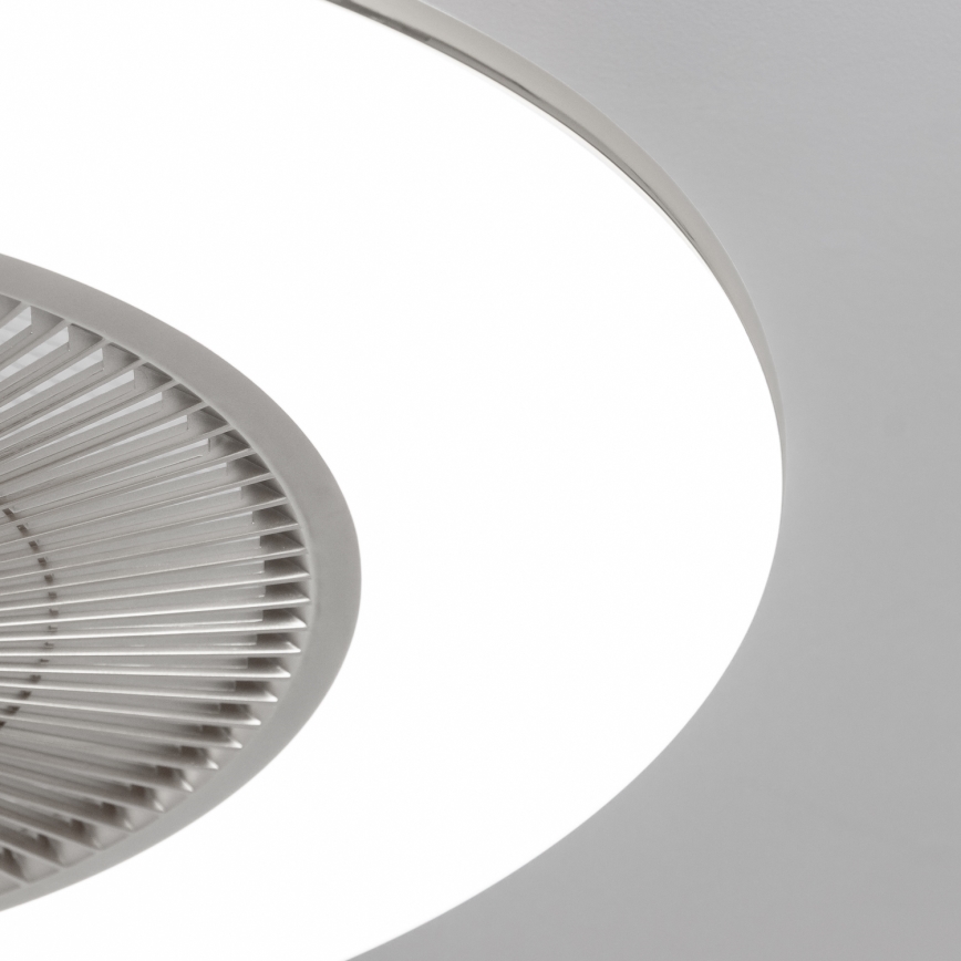 Brilagi - LED lampe med ventilator dæmpbar AURA LED/38W/230V 3000-6000K sølvfarvet + fjernbetjening