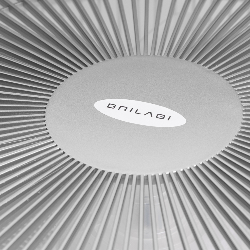 Brilagi - LED lampe med ventilator dæmpbar AURA LED/38W/230V 3000-6000K sølvfarvet + fjernbetjening