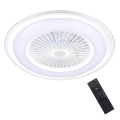 Brilagi - LED lampe med ventilator dæmpbar RONDA LED/48W/230V 3000-6000K hvid + fjernbetjening