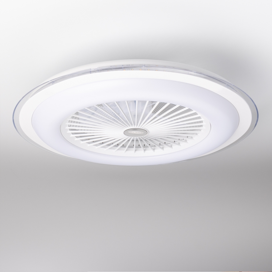 Brilagi - LED lampe med ventilator dæmpbar RONDA LED/48W/230V 3000-6000K hvid + fjernbetjening