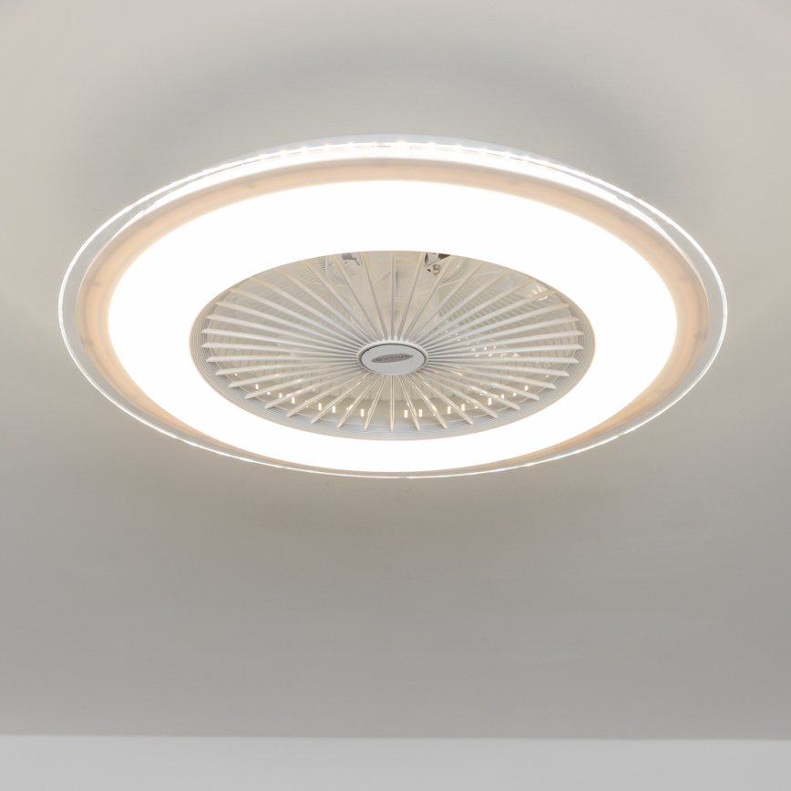 Brilagi - LED lampe med ventilator dæmpbar RONDA LED/48W/230V 3000-6000K hvid + fjernbetjening