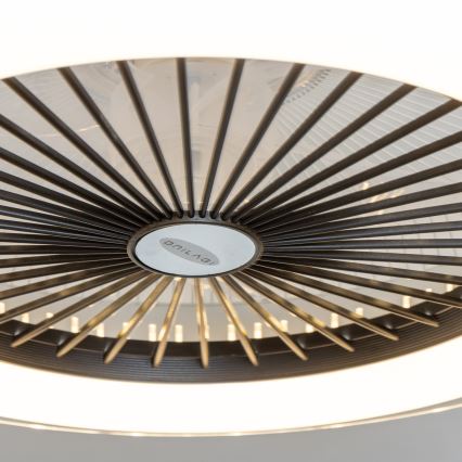 Brilagi - LED lampe med ventilator dæmpbar RONDA LED/48W/230V 3000-6000K sort + fjernbetjening