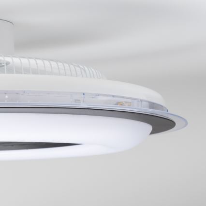 Brilagi - LED lampe med ventilator dæmpbar RONDA LED/48W/230V 3000-6000K sort + fjernbetjening