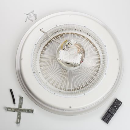 Brilagi - LED lampe med ventilator dæmpbar RONDA LED/48W/230V 3000-6000K sort + fjernbetjening