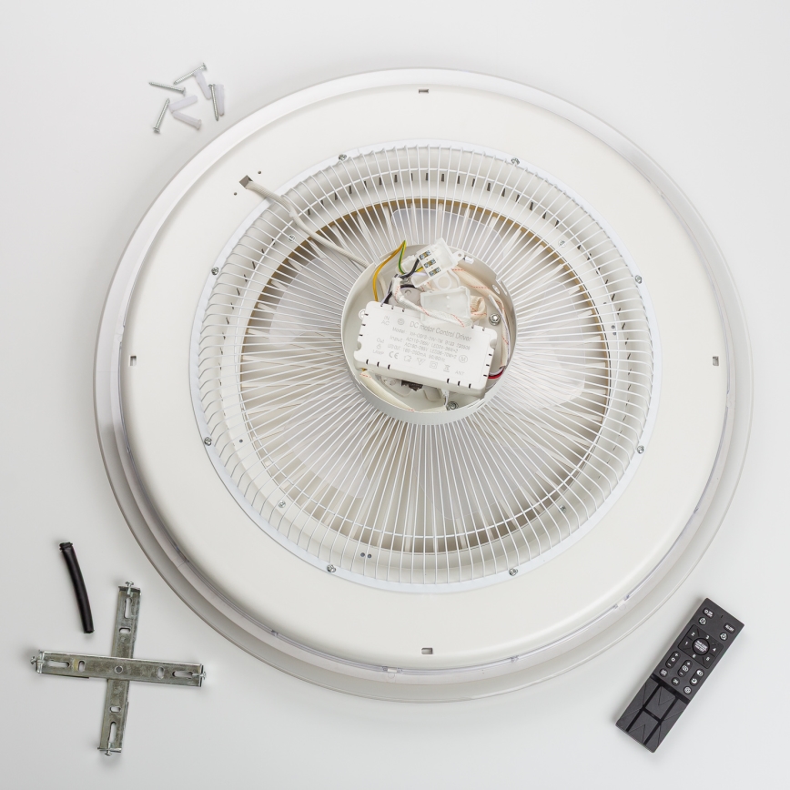 Brilagi - LED lampe med ventilator dæmpbar RONDA LED/48W/230V 3000-6000K sort + fjernbetjening