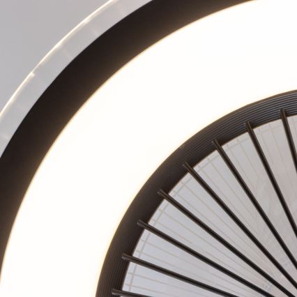 Brilagi - LED lampe med ventilator dæmpbar RONDA LED/48W/230V 3000-6000K sort + fjernbetjening
