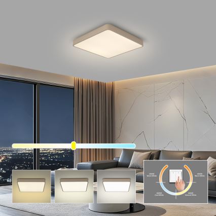 Brilagi - LED-loftarmatur POOL SQUARE LED/36W/230V 3000/4000/6000K 40x40 cm beige