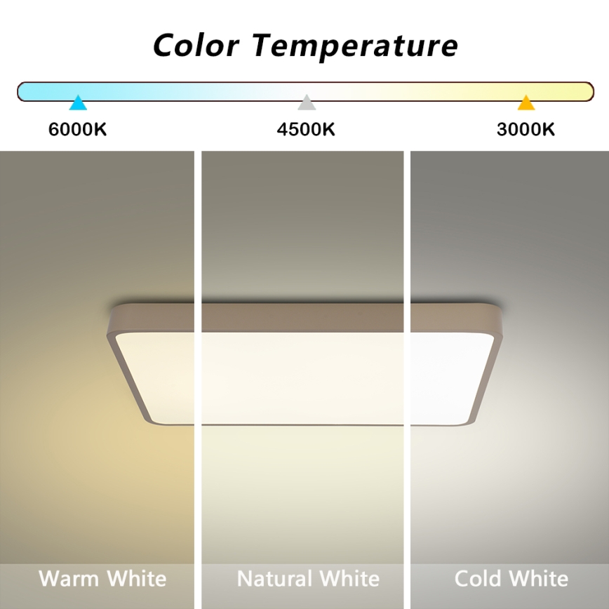 Brilagi - LED-loftarmatur POOL SQUARE LED/36W/230V 3000/4000/6000K 40x40 cm beige